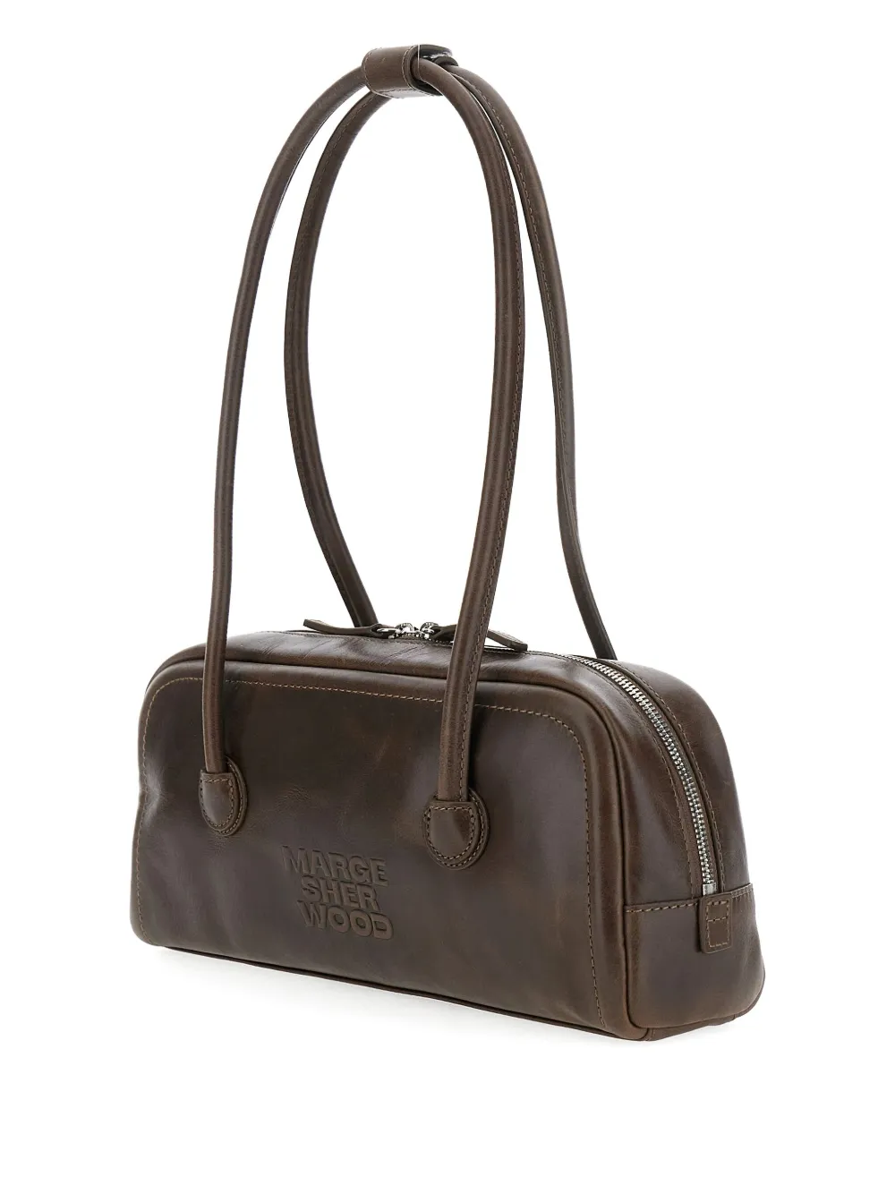 Marge Sherwood Soft pull-up leren schoudertas Bruin