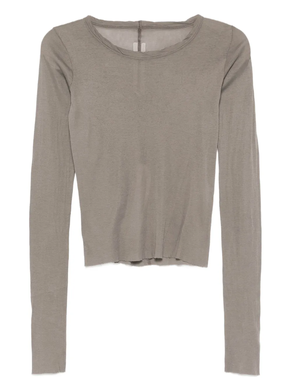 raw-edge long-sleeve top