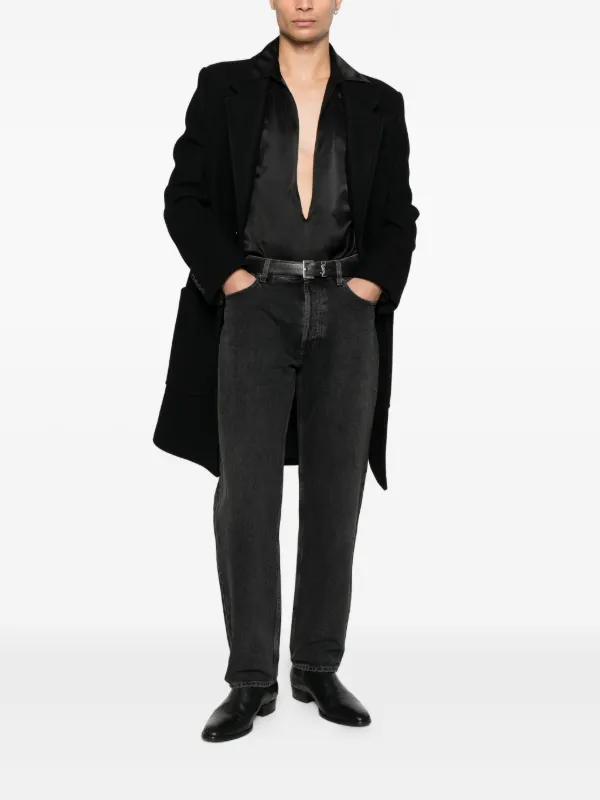 Saint Laurent Mick Long Jeans In Westwood Black Denim | Black