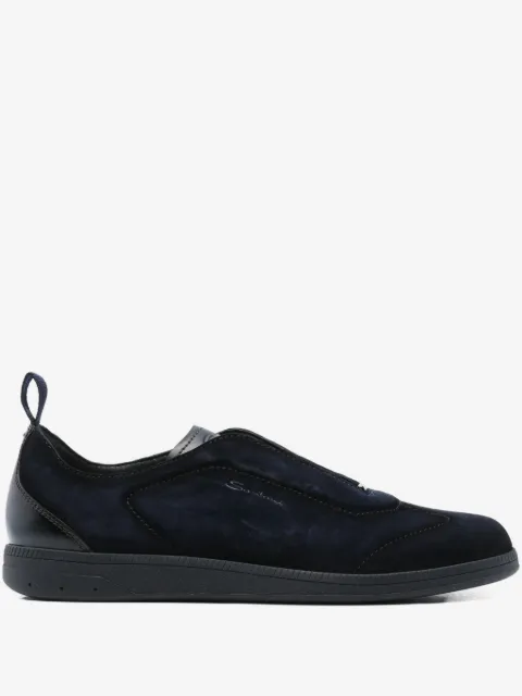 Santoni suede slip-on sneakers 