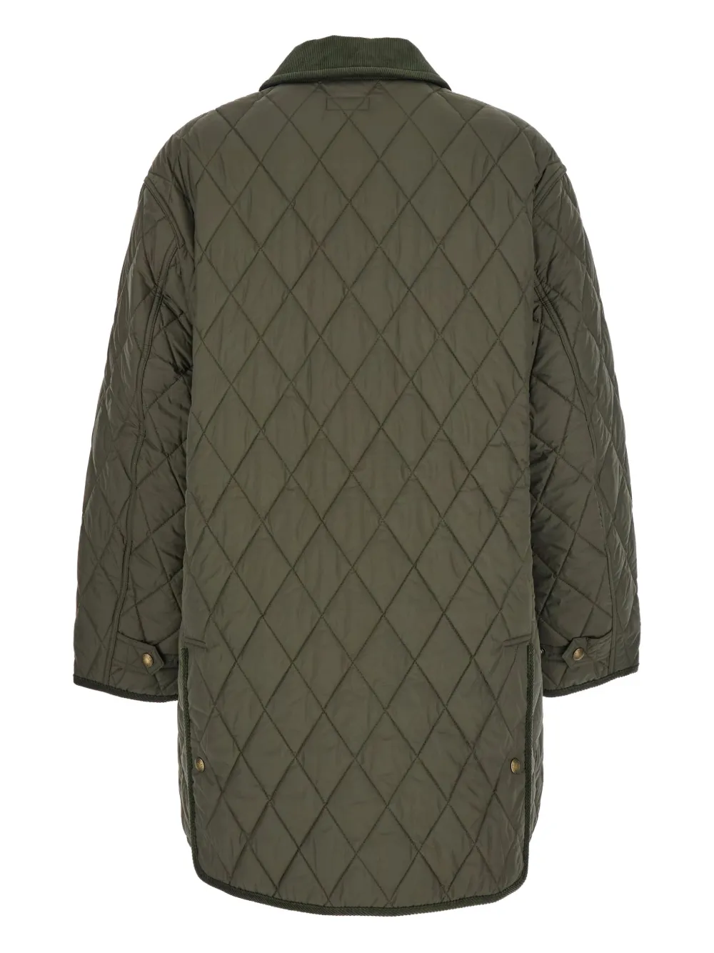 Polo Ralph Lauren Quilted Corduroy-collar Jacket In Green