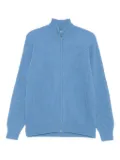 Barba ribbed zip-up cardigan - Blue