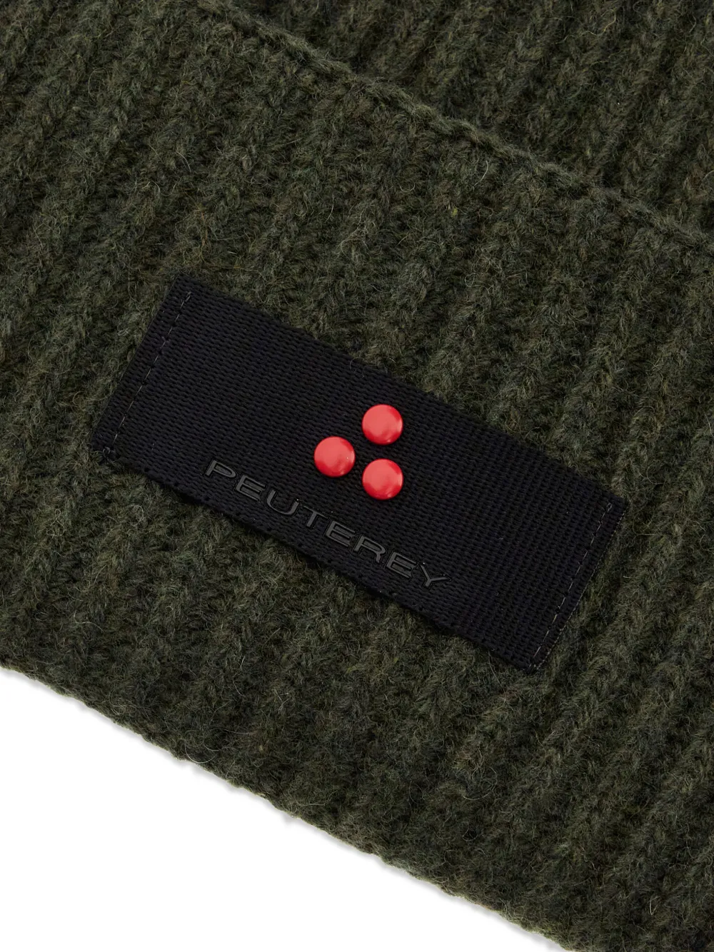 Peuterey Geribbelde muts met logo Groen