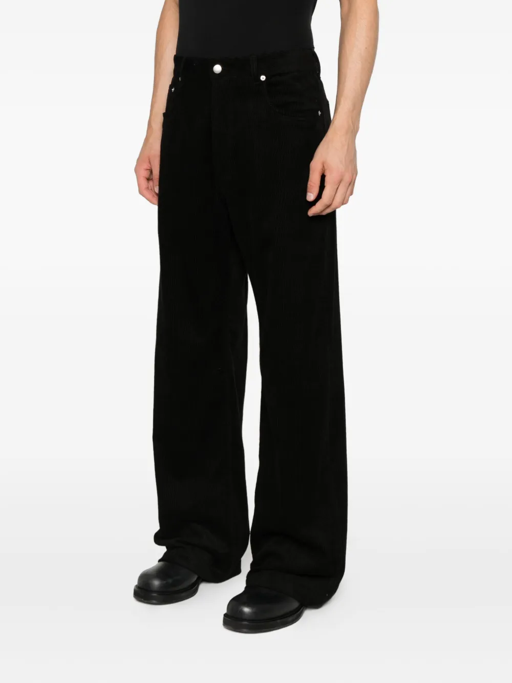 Rick Owens Ribfluwelen broek Zwart