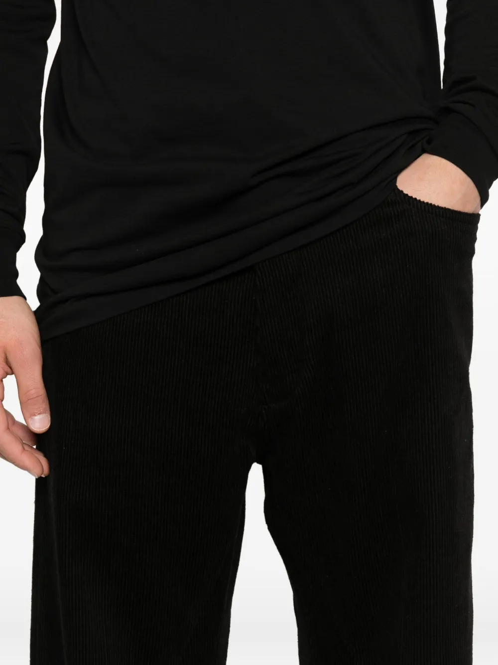 Rick Owens Ribfluwelen broek Zwart
