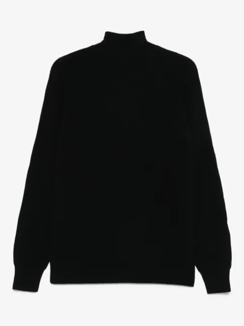 Barba ribbed zip-up cardigan 