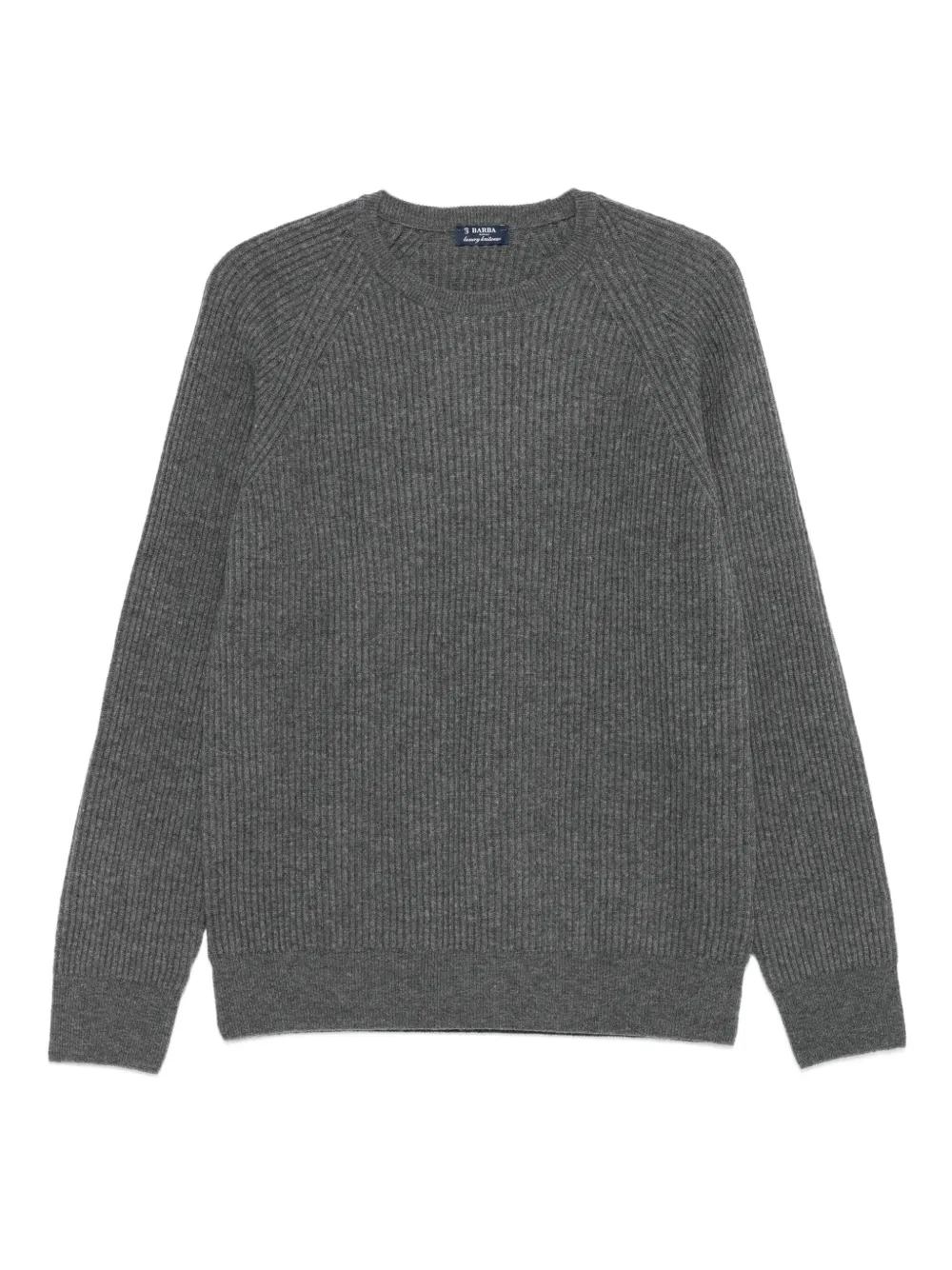 ribbed raglan-sleeve sweater