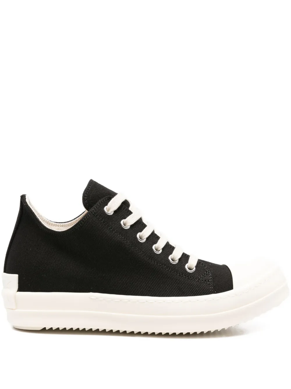 Rick Owens Drkshdw Lace-up Low-top Sneakers In Black
