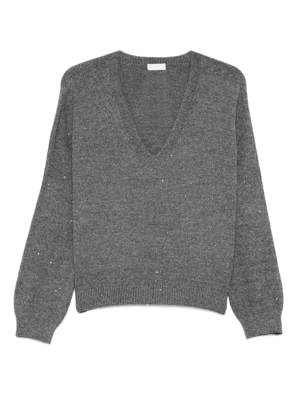 embellished V-neck sweater