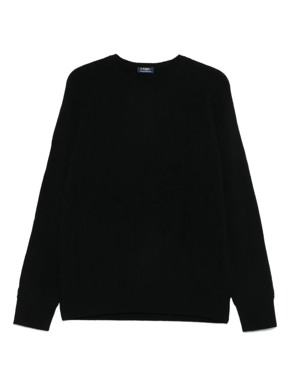 Barba Gerippter Pullover - Schwarz