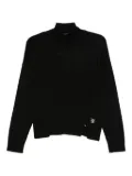 LIU JO turtleneck split-hem sweater - Black