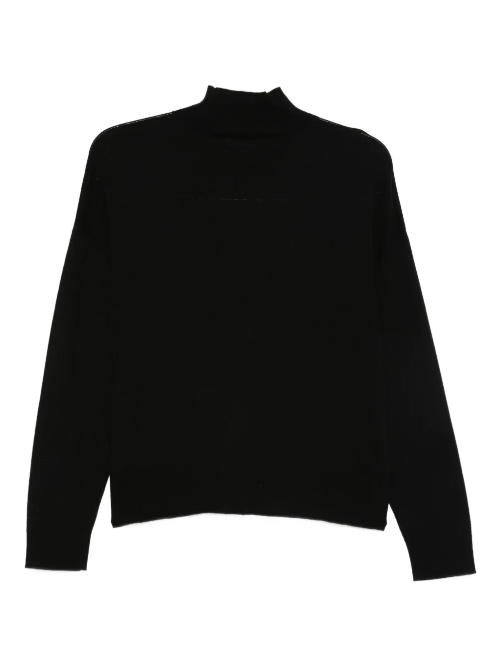 LIU JO turtleneck split-hem sweater Zwart