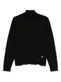 LIU JO turtleneck split-hem sweater - Black