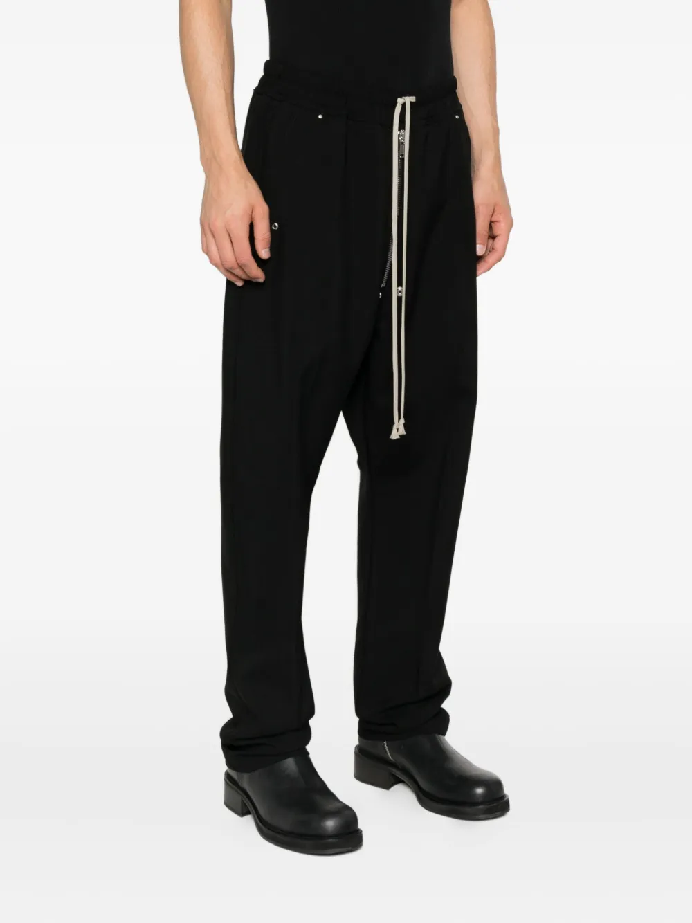 Rick Owens BELA broek met trekkoord en knopen Zwart