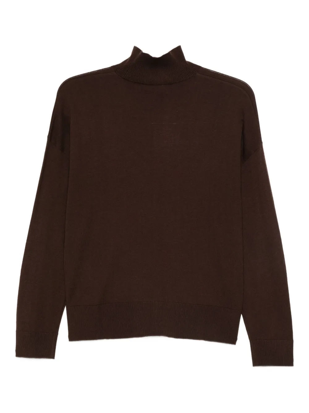 LIU JO turtleneck front-split sweater Bruin