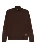LIU JO turtleneck front-split sweater - Brown