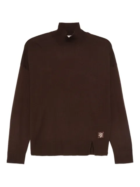 LIU JO turtleneck front-split sweater