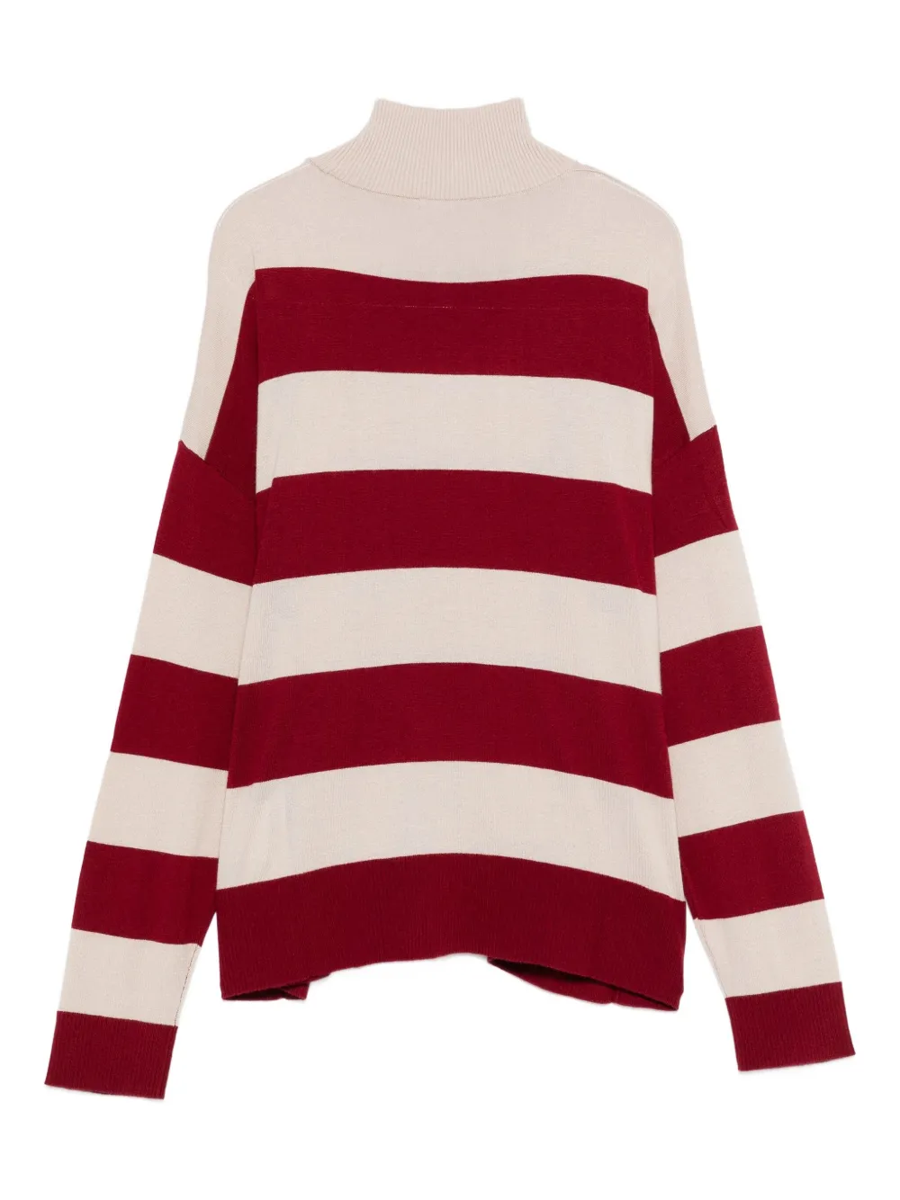 LIU JO turtleneck striped sweater Rood