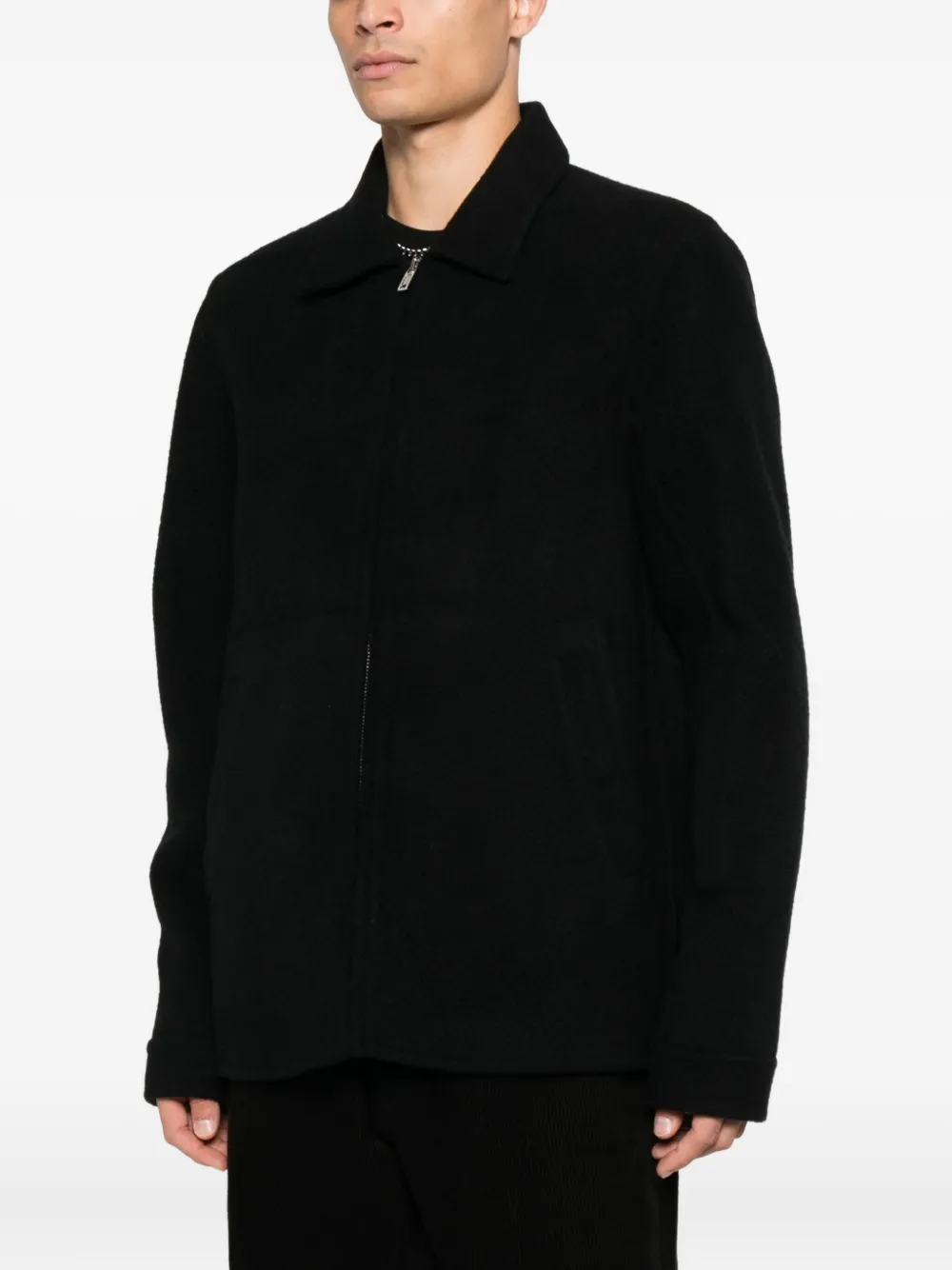Rick Owens Kasjmier jack met rits Zwart