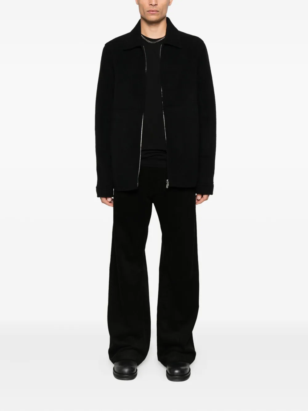 Rick Owens Kasjmier jack met rits Zwart