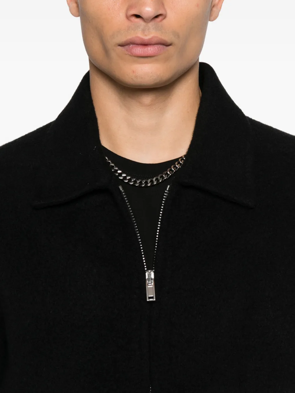 Rick Owens Kasjmier jack met rits Zwart