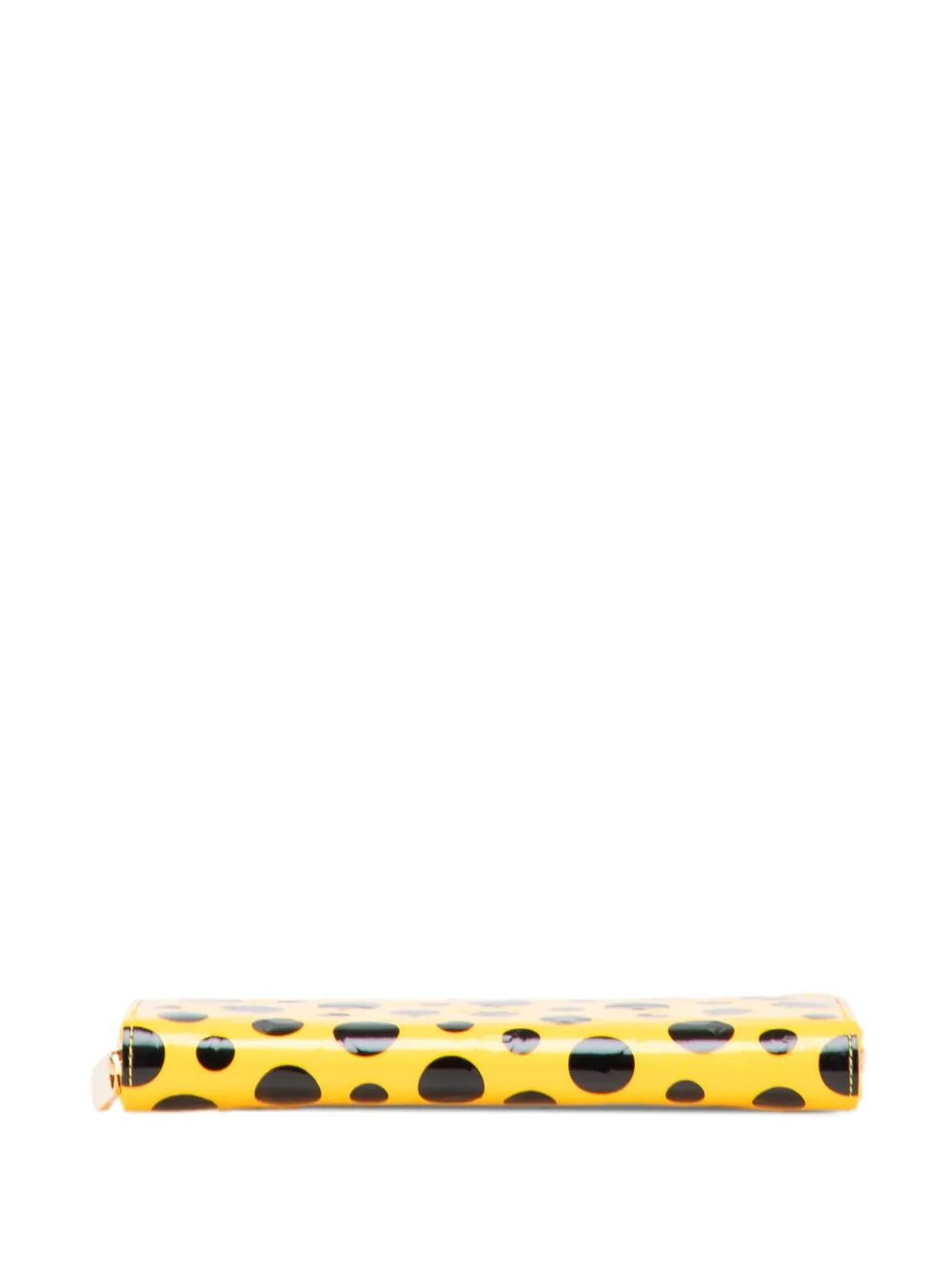 Pre-owned Louis Vuitton 2012 Yayoi Kusama Monogram Vernis Infinity Dots Zippy Wallet Long Wallets In Yellow
