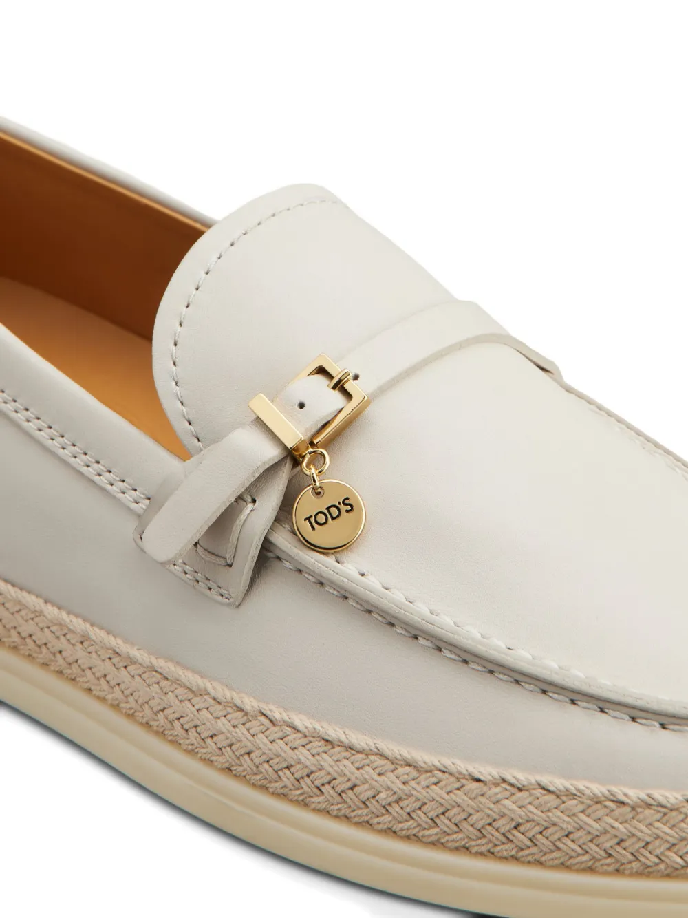 Tod's buckle-detail leather loafers Neutrals