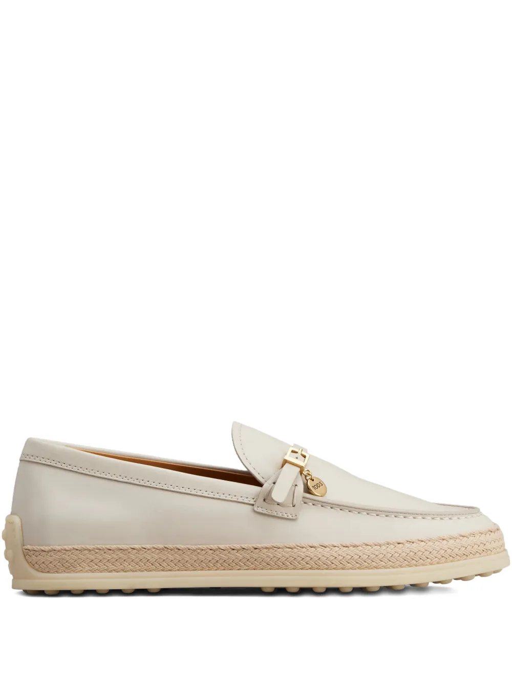 Tod's buckle-detail leather loafers Neutrals