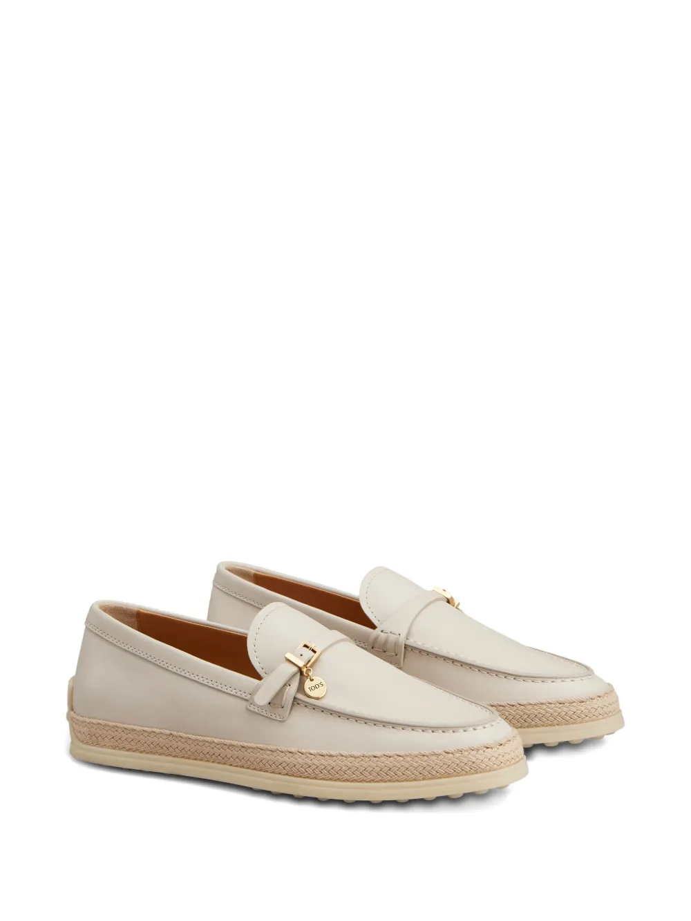 Tod's buckle-detail leather loafers Neutrals