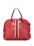 Gucci Pre-Owned 2000-2015 Medium Leather Web Dome satchel - Red