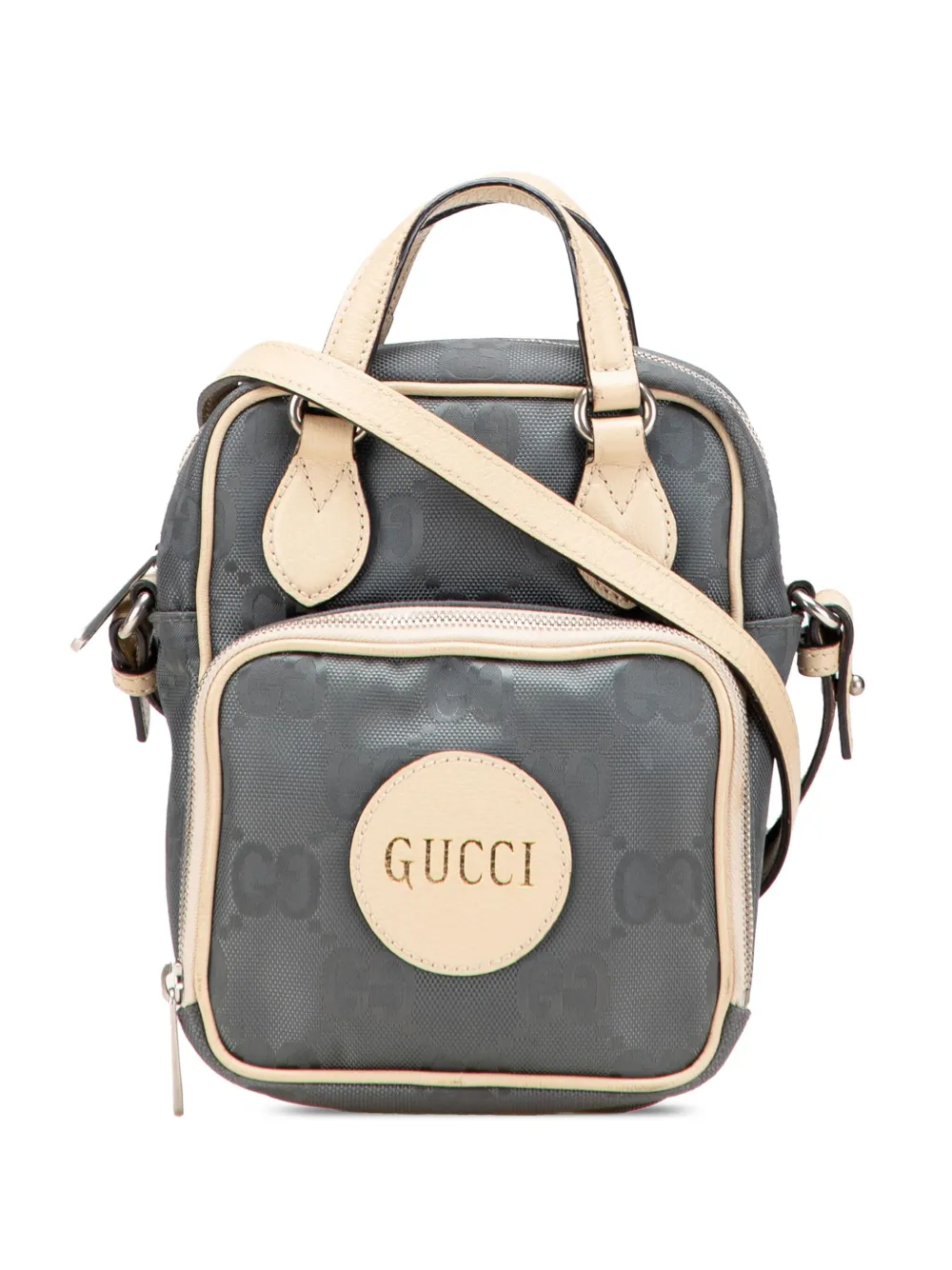 Gucci Pre-Owned 2016-2025 GGナイロン オフ ザ グリッド サッチェルバッグ - グレー Gucci Pre-Owned 2016-2025 GGナイロン オフ ザ グリッド サッチェルバッグ - グレー