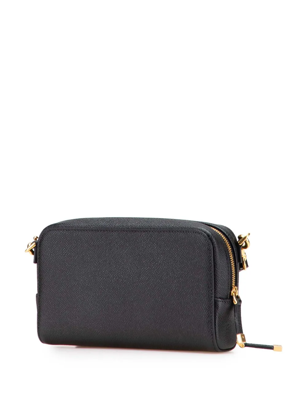 Pre-owned Dior 2023 Grained Calfskin Caro Double Pouch Crossbody Bag In Black