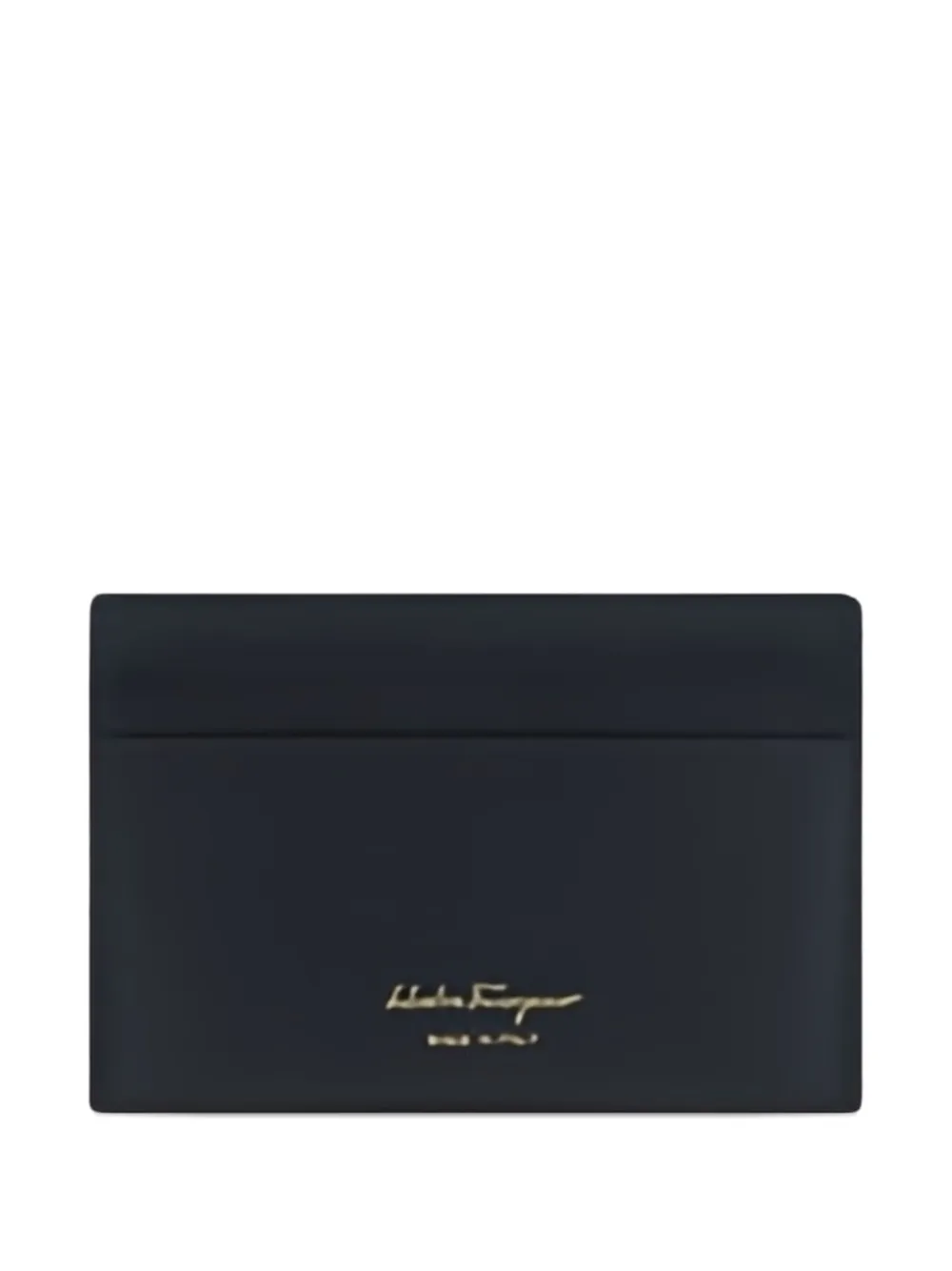 Ferragamo Gancini embossed leather cardholder - Zwart