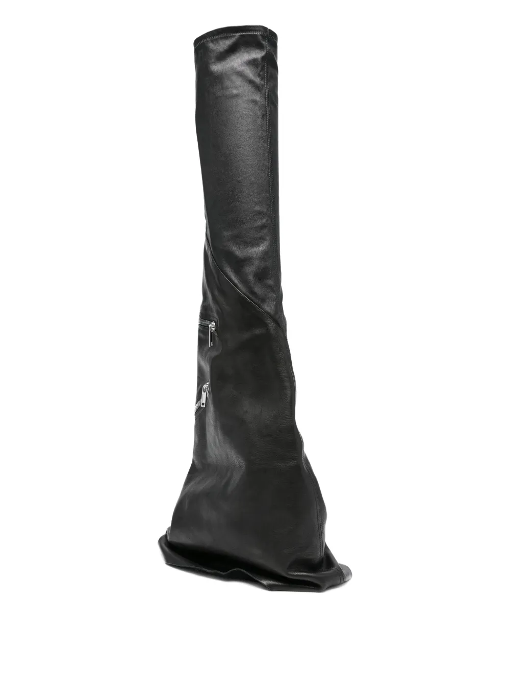 Rick Owens Cargo Fetish Sneaks calf leather knee-high boots Black