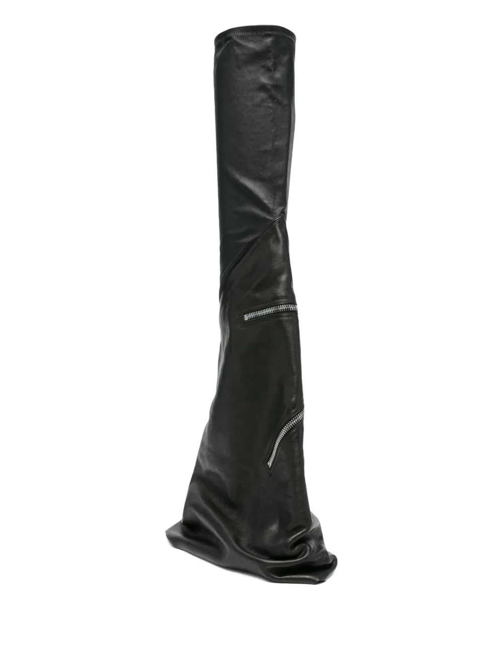 Rick Owens Cargo Fetish Sneaks calf leather knee-high boots Black