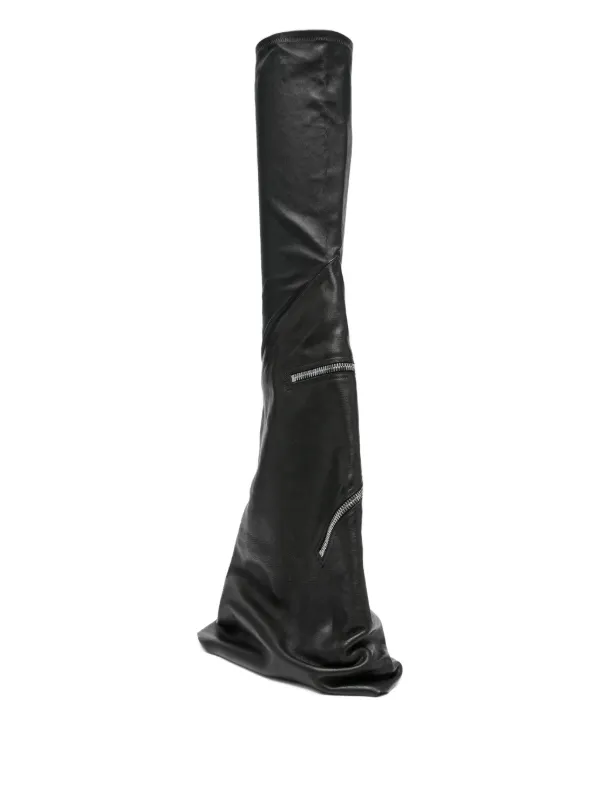 Rick Owens Cargo Fetish Sneaks Calf Leather knee-high Boots