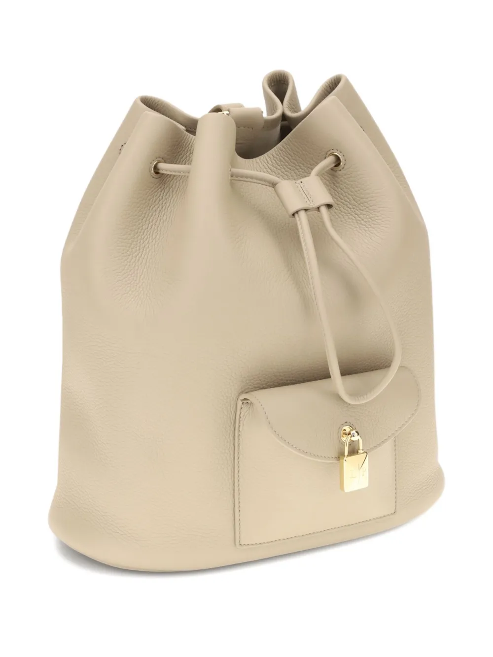 Loro Piana Extra Drawstring leather backpack - Beige