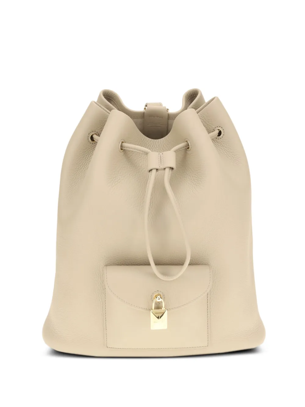 Extra Drawstring leather backpack