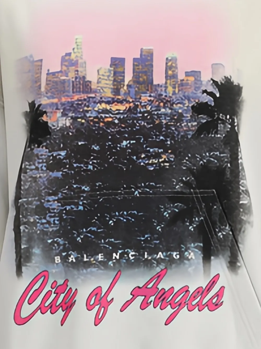 Balenciaga Los Angeles cityscape hoodie Wit