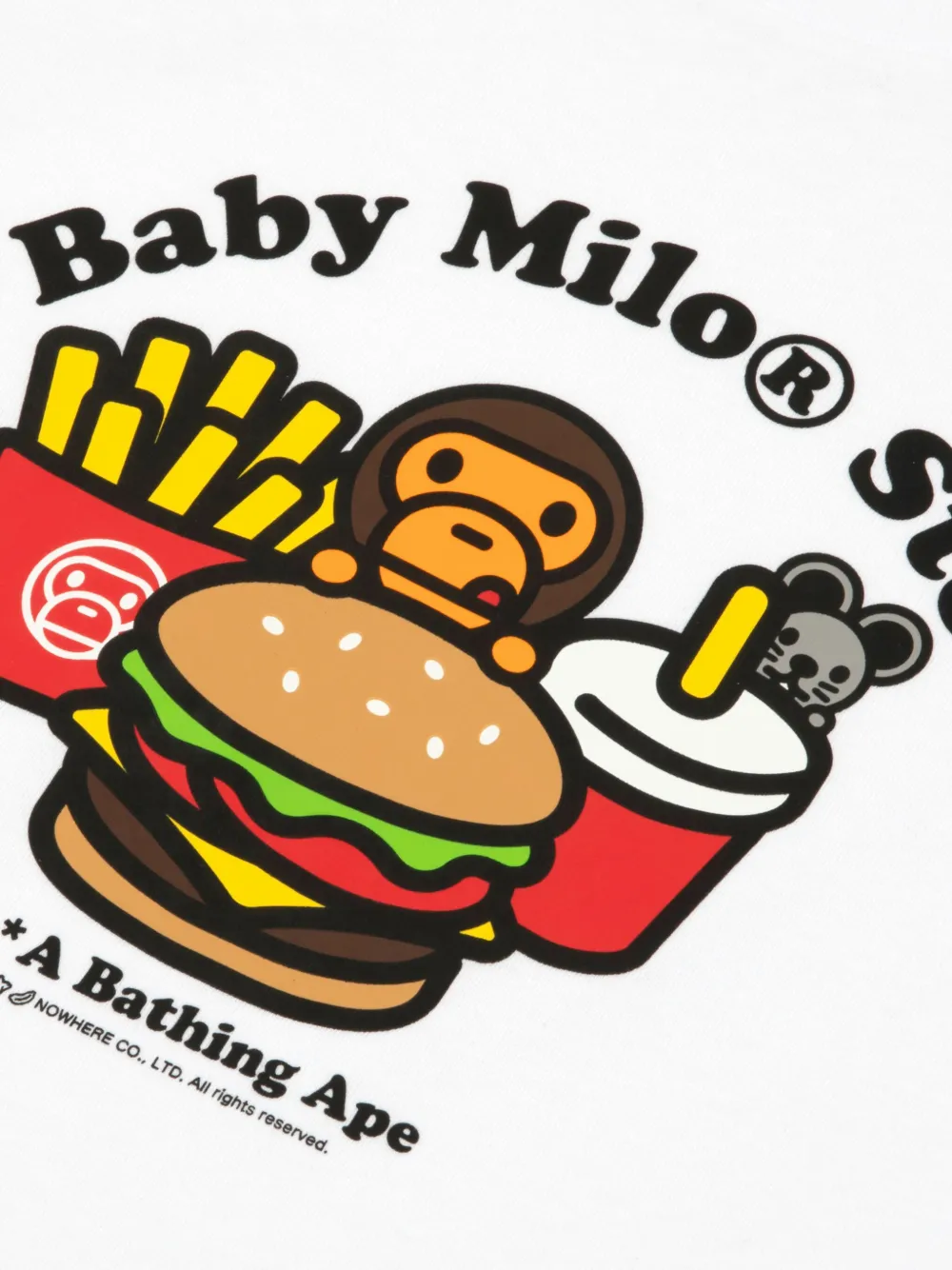 *BABY MILO STORE BY *A BATHING APE Baby Milo Store T-shirt met grafische print Wit