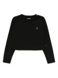 izzue embroidered cut-out T-shirt - Black