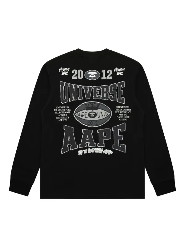 AAPE BY *A BATHING APE® Ape Head Logo long-sleeved Sweatshirt Black  FARFETCH IN