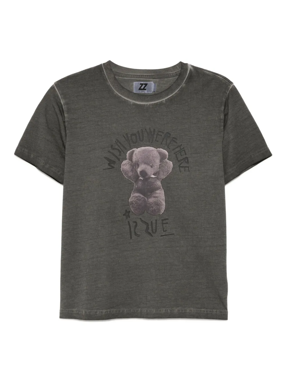 Izzue Katoenen T-shirt met grafische print Grijs