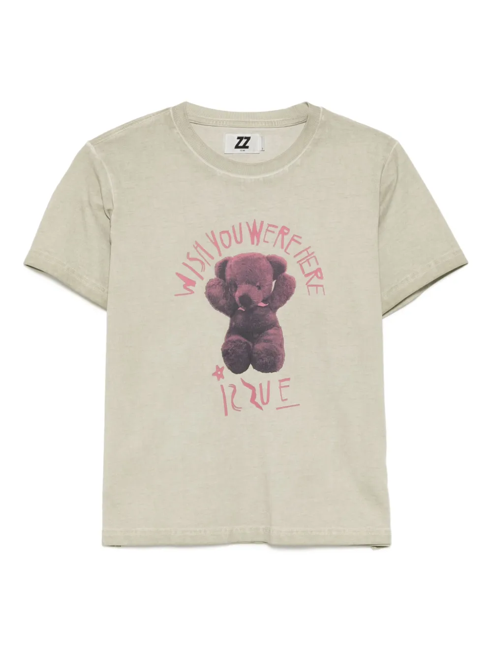 Izzue Katoenen T-shirt met grafische print Groen