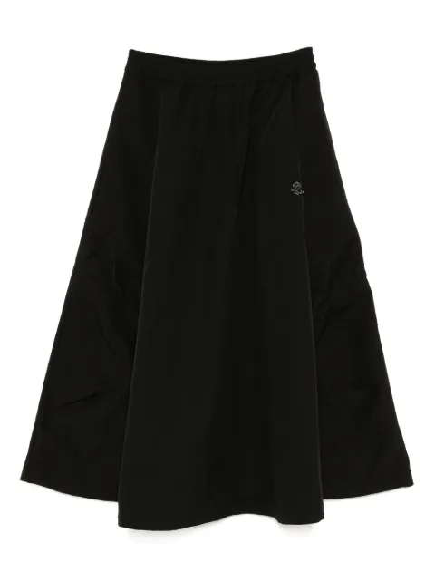 izzue logo-plaque panelled skirt 