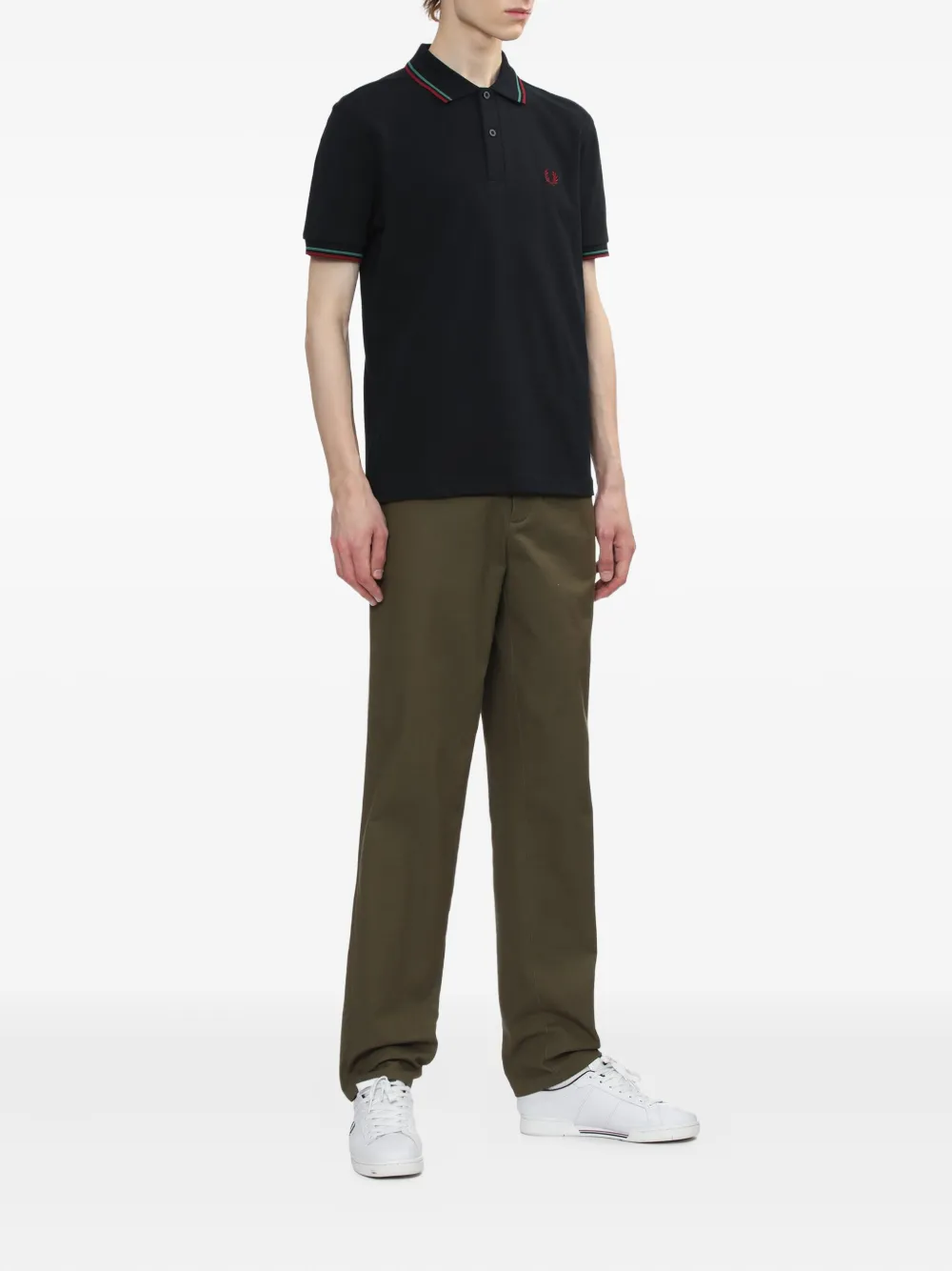 Fred Perry tipped-collar polo shirt - Blauw