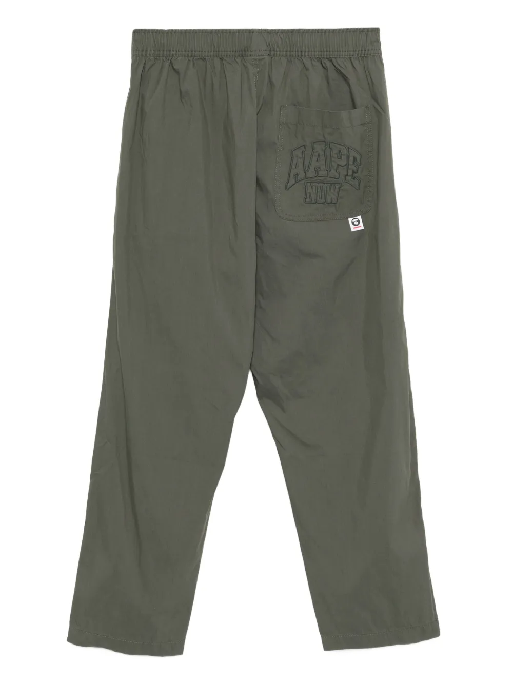 AAPE BY *A BATHING APE Broek met logoplakkaat - Groen