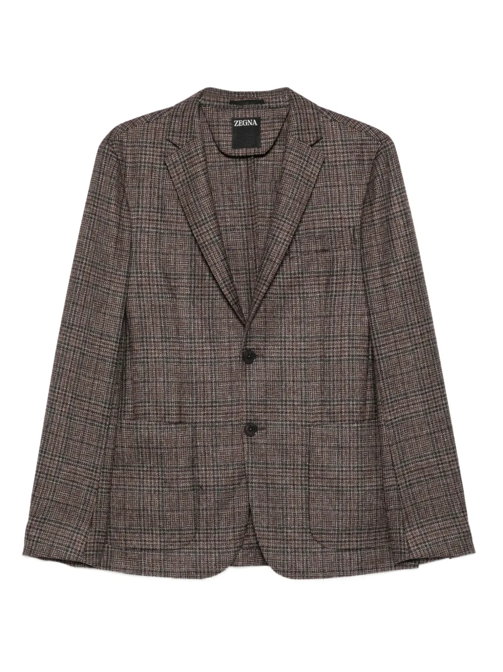 checked two-button jacket