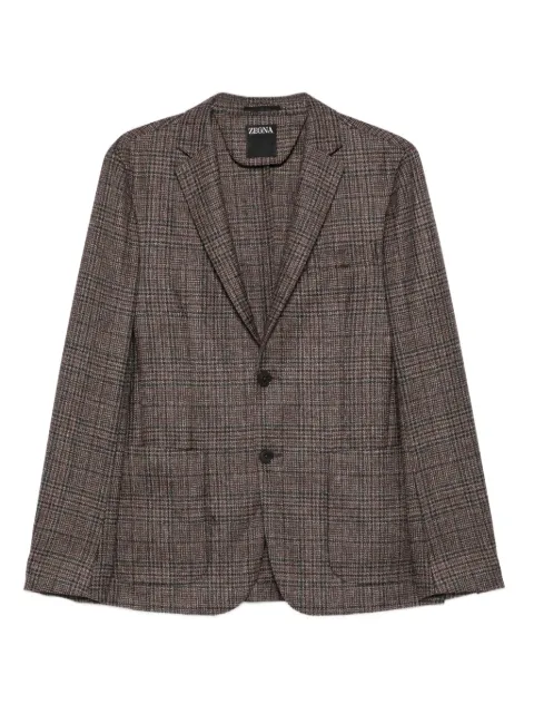 Zegna checked two-button jacket