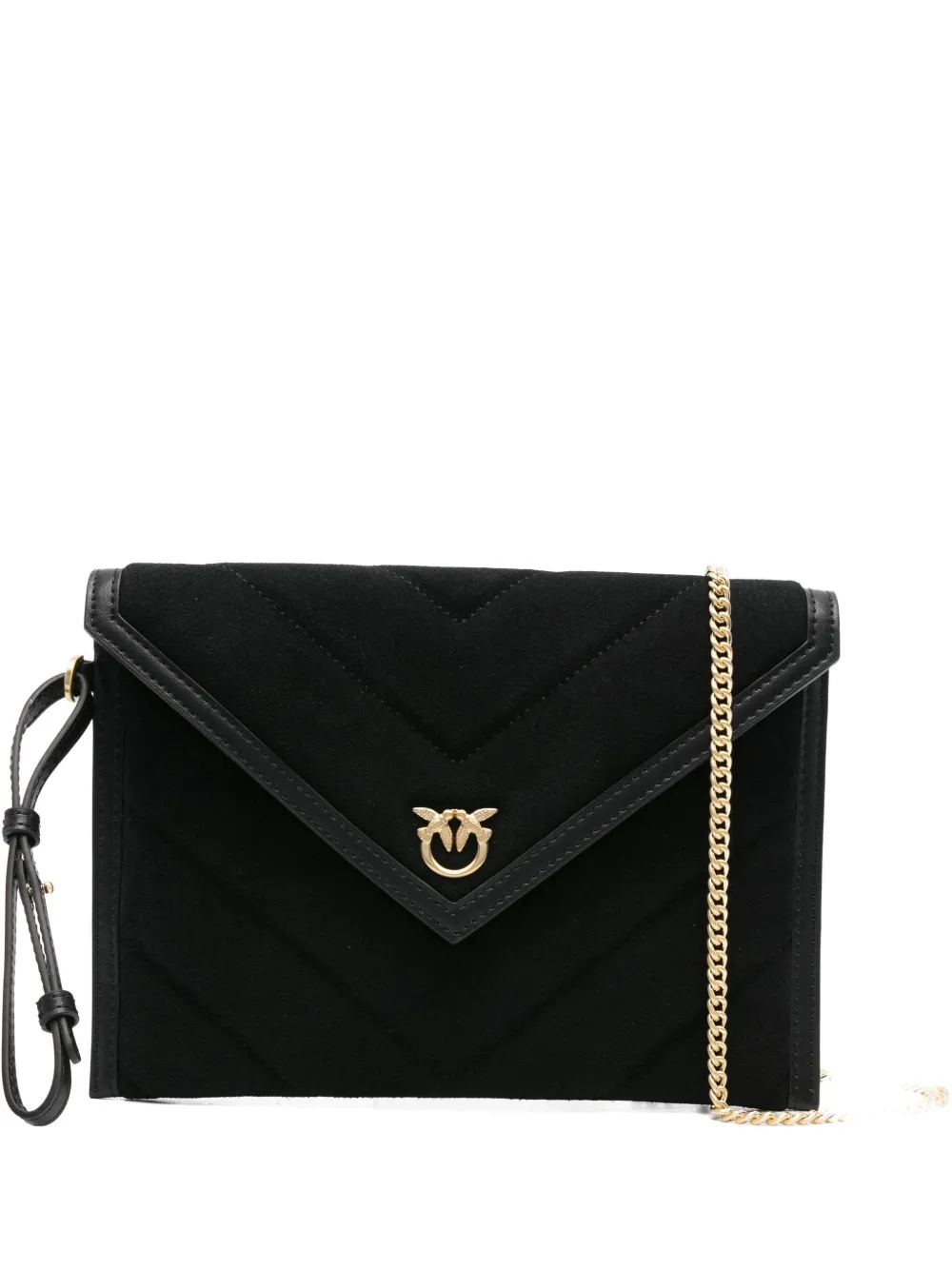 PINKO quilted flap clutch bag - Nero